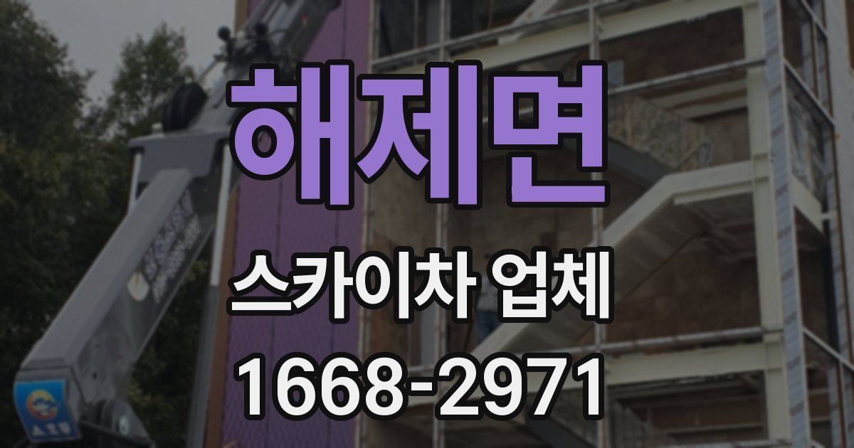 해제면 스카이차 업체