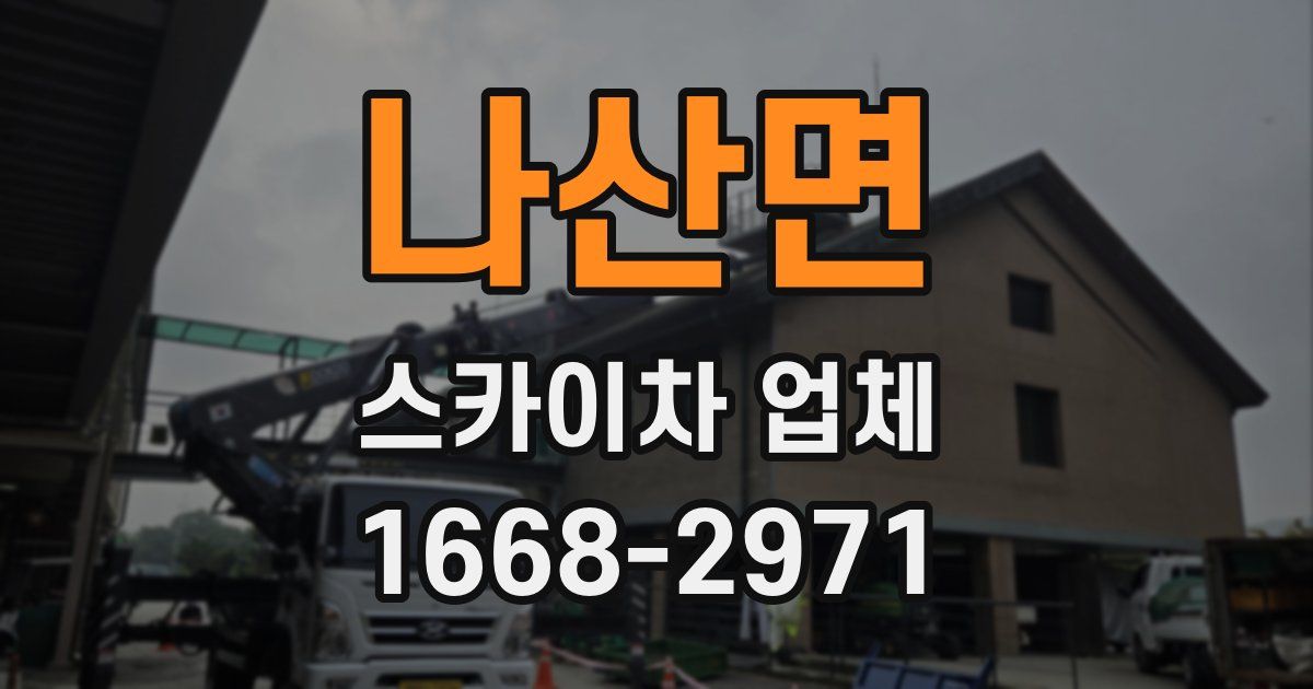 나산면 스카이차 업체