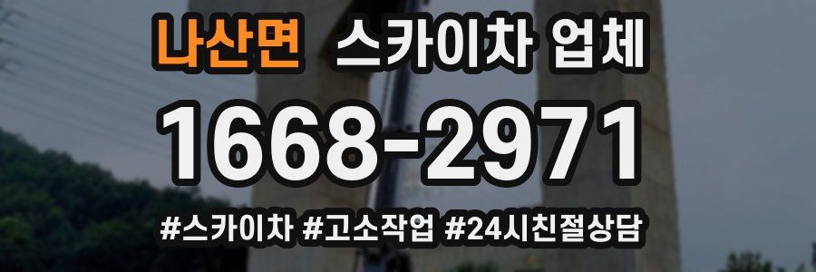 나산면 스카이차 업체