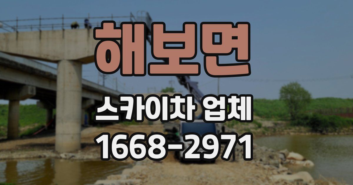해보면 스카이차 업체