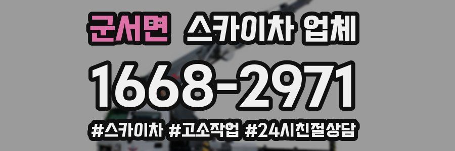 군서면 스카이차 업체
