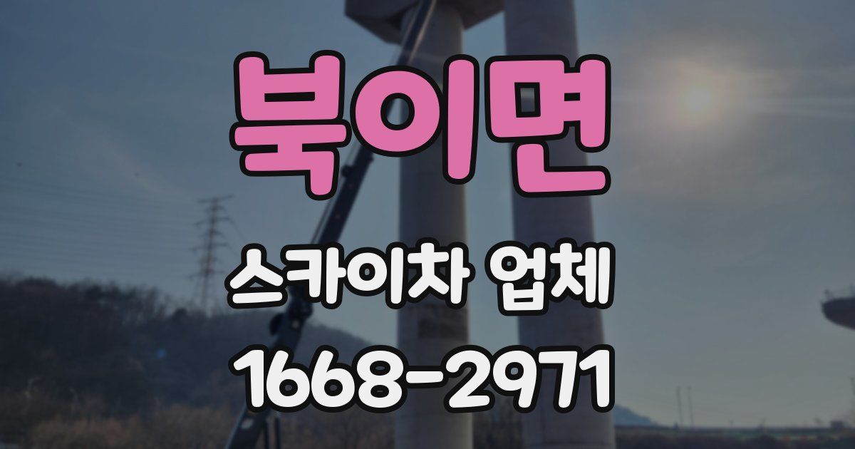 북이면 스카이차 업체