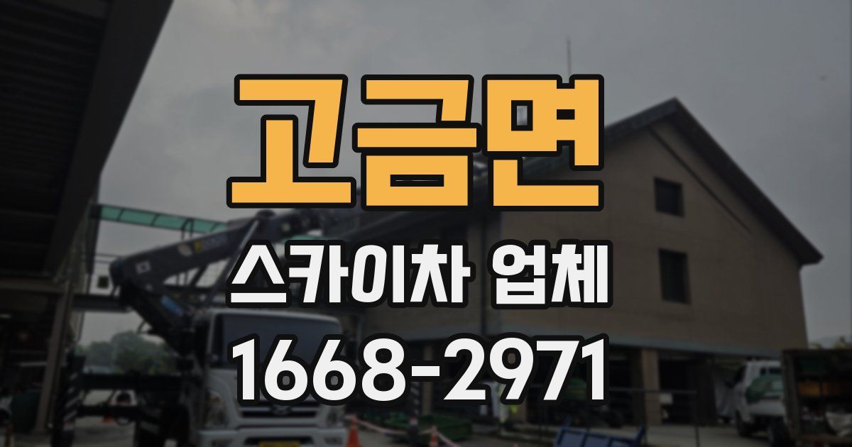 고금면 스카이차 업체