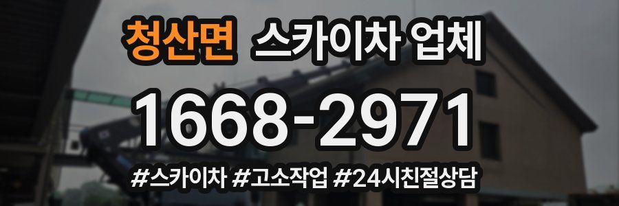 청산면 스카이차 업체