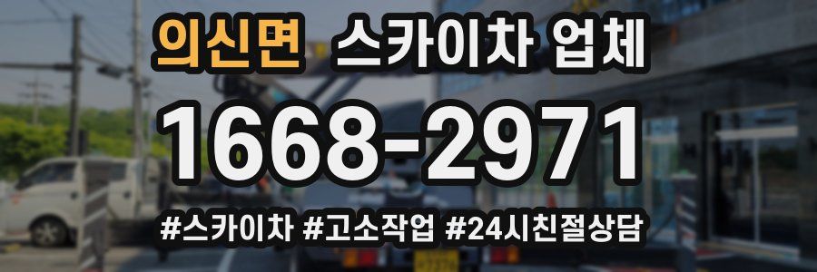 의신면 스카이차 업체