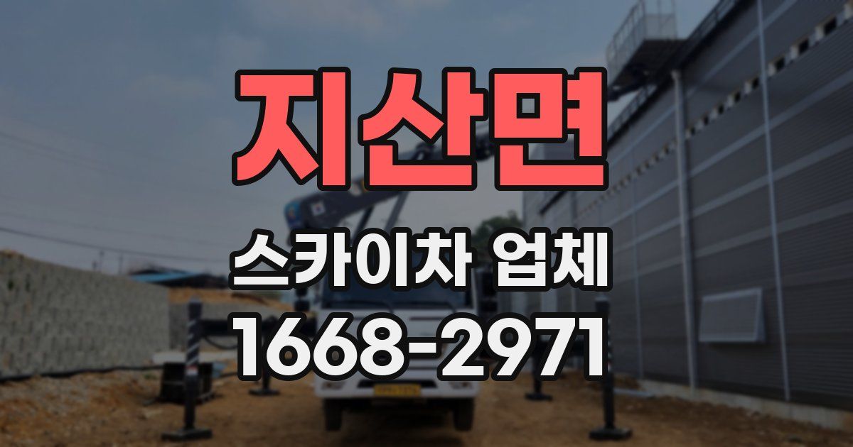지산면 스카이차 업체