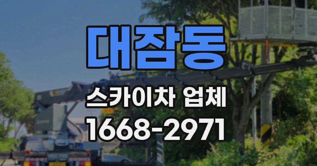 대잠동 스카이차 업체