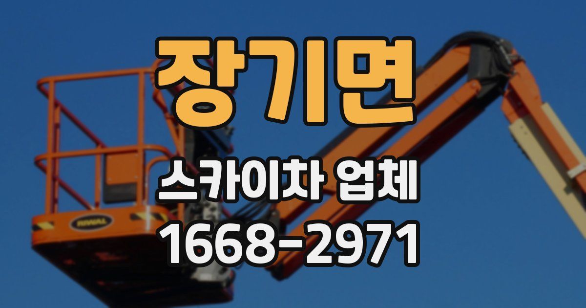 장기면 스카이차 업체