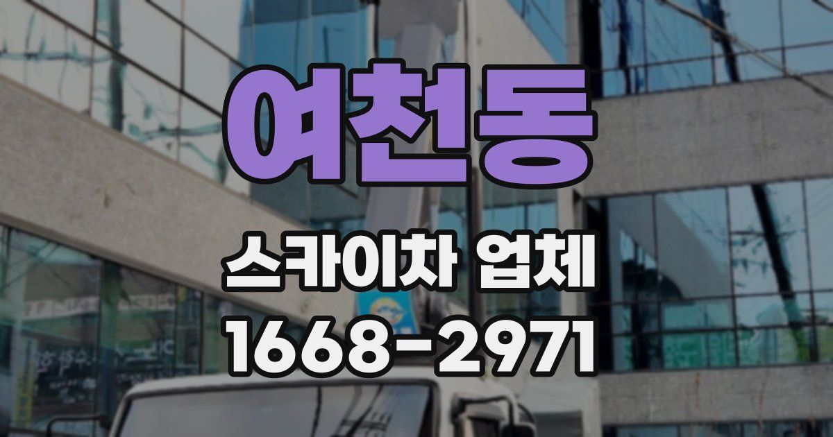 여천동 스카이차 업체