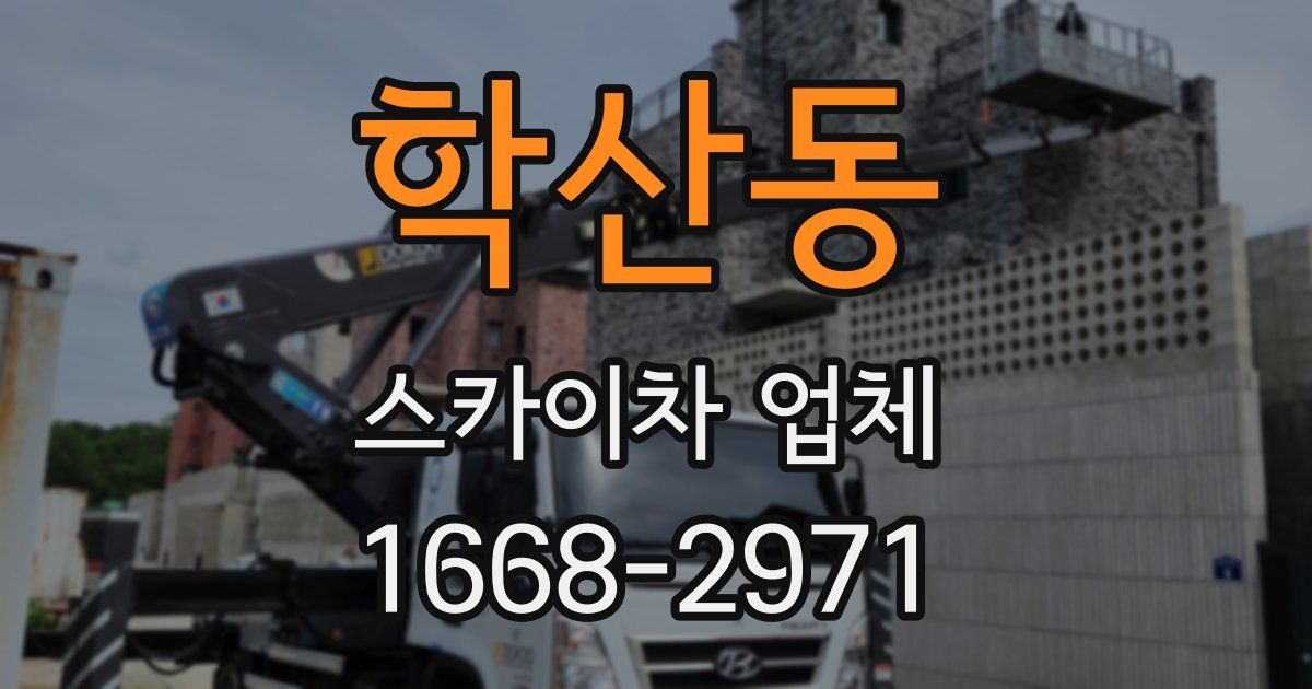 학산동 스카이차 업체