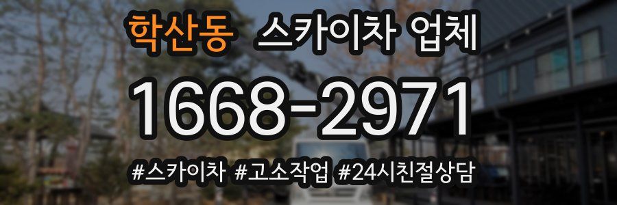학산동 스카이차 업체