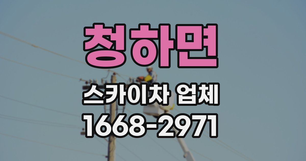 청하면 스카이차 업체