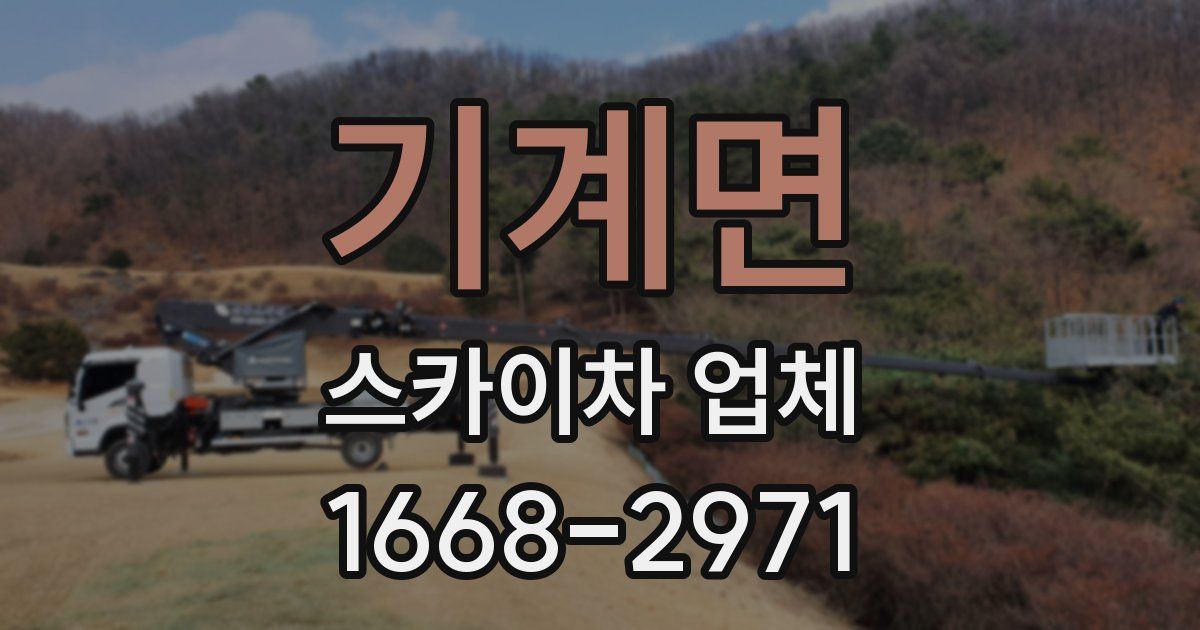 기계면 스카이차 업체