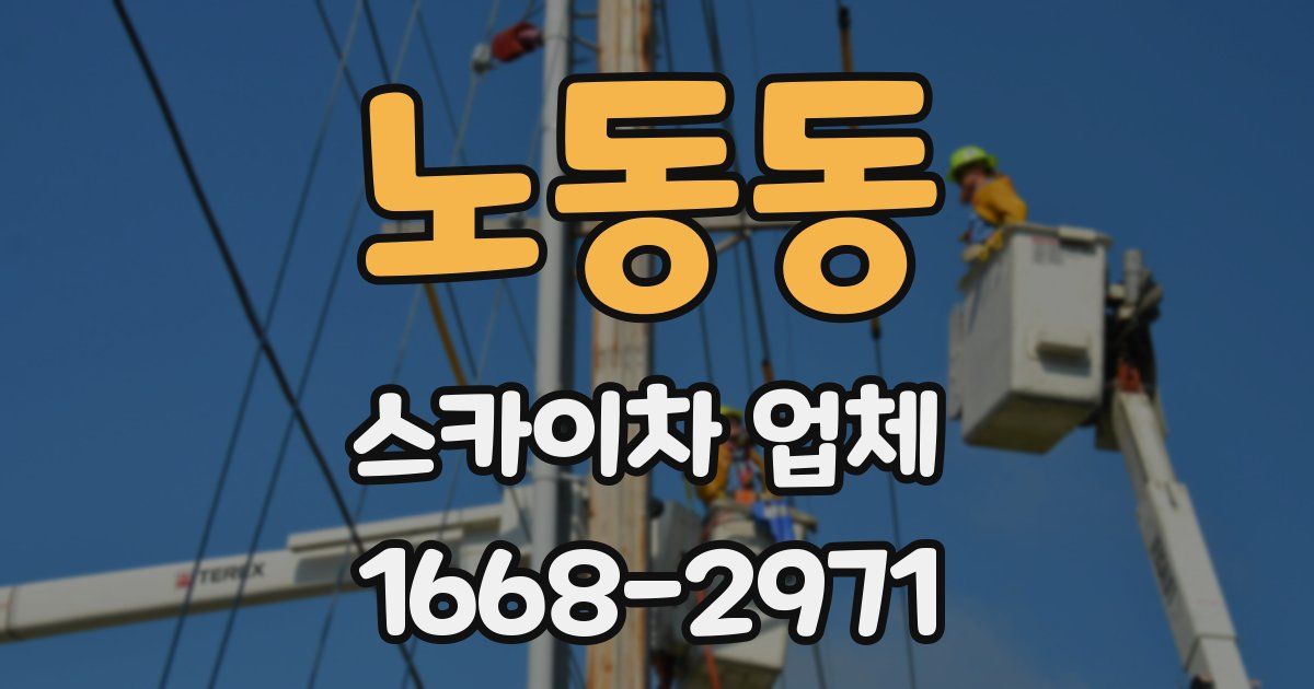 노동동 스카이차 업체