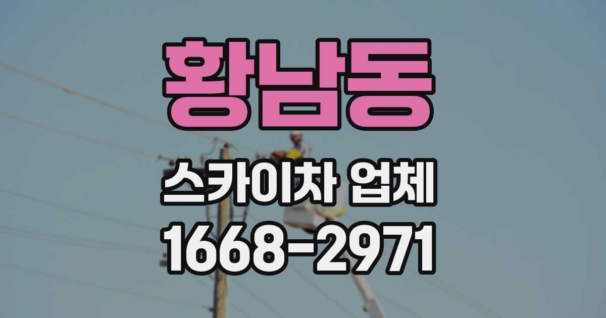 황남동 스카이차 업체