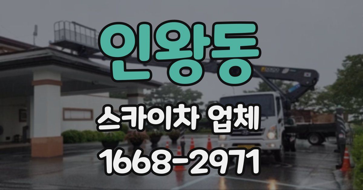 인왕동 스카이차 업체