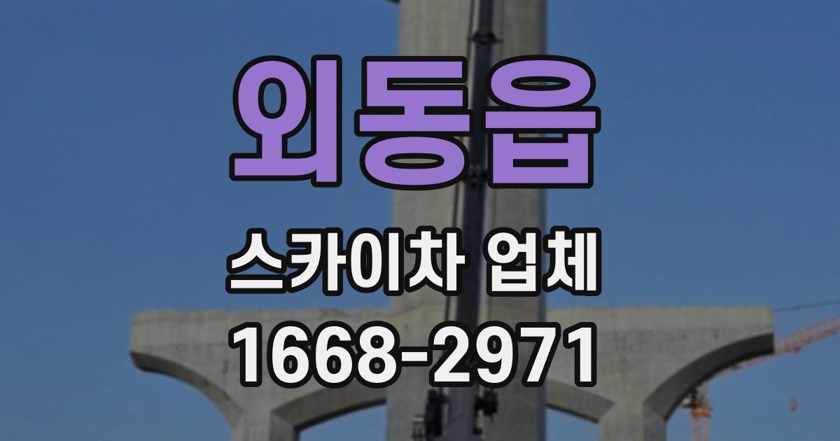 외동읍 스카이차 업체