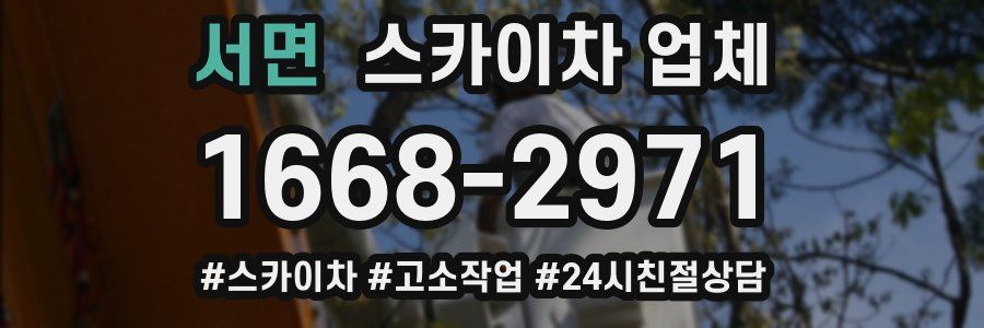 서면 스카이차 업체