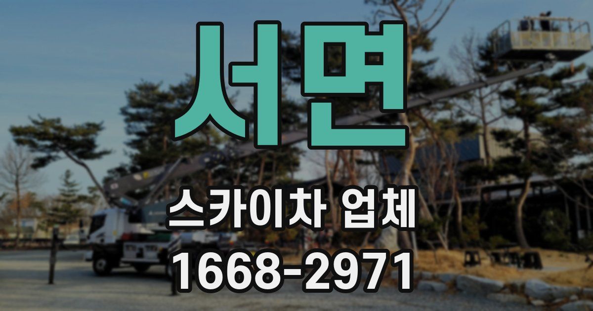 서면 스카이차 업체