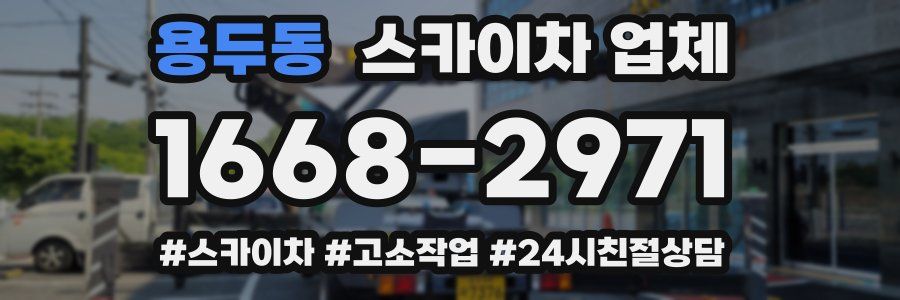 용두동 스카이차 업체