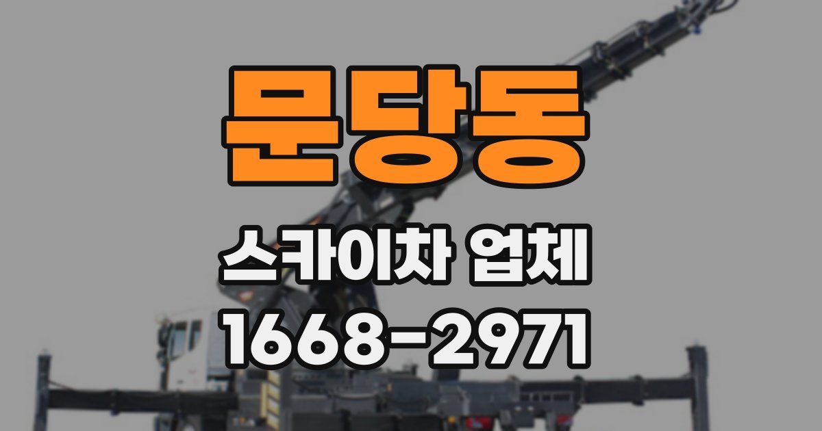 문당동 스카이차 업체