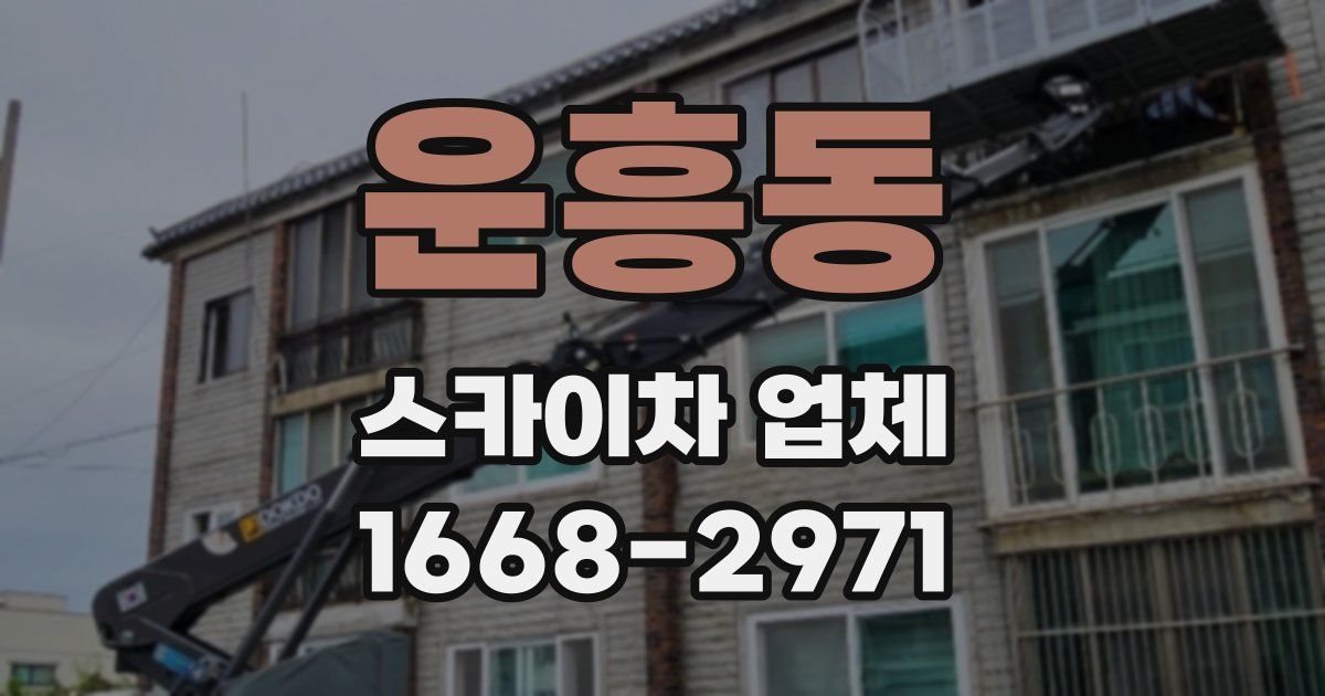 운흥동 스카이차 업체