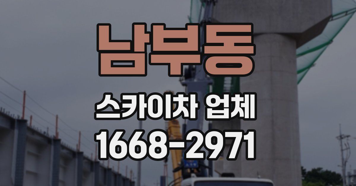 남부동 스카이차 업체