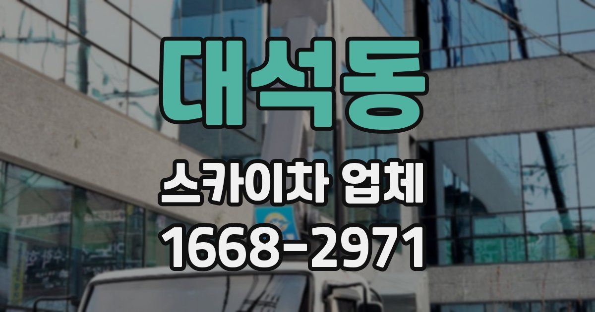 대석동 스카이차 업체