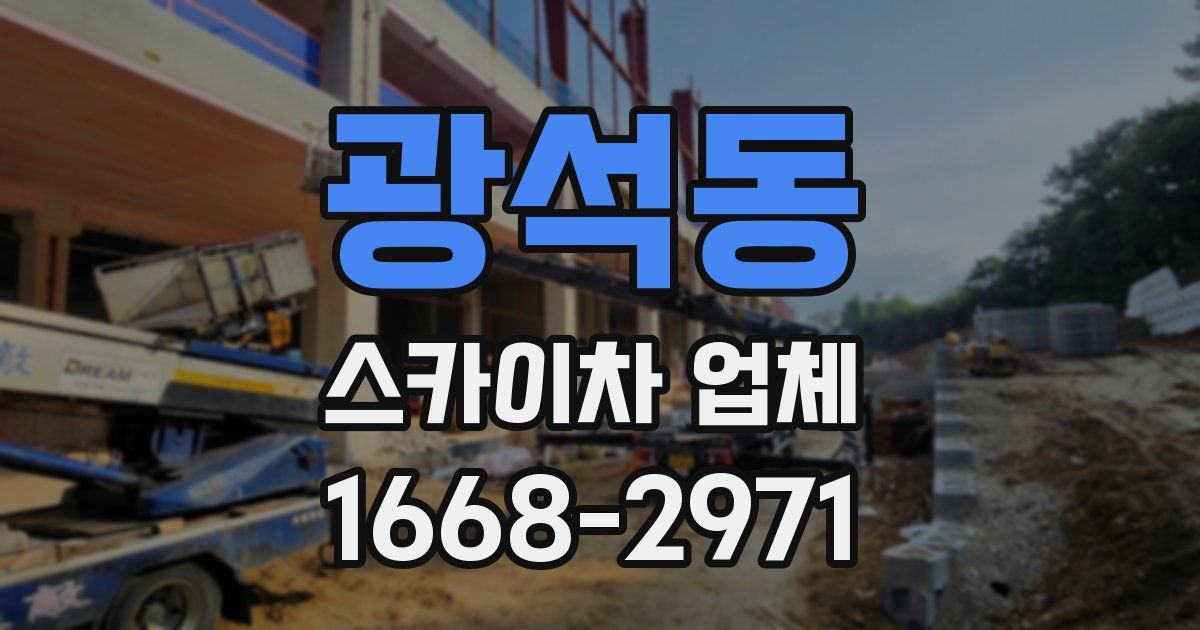 광석동 스카이차 업체