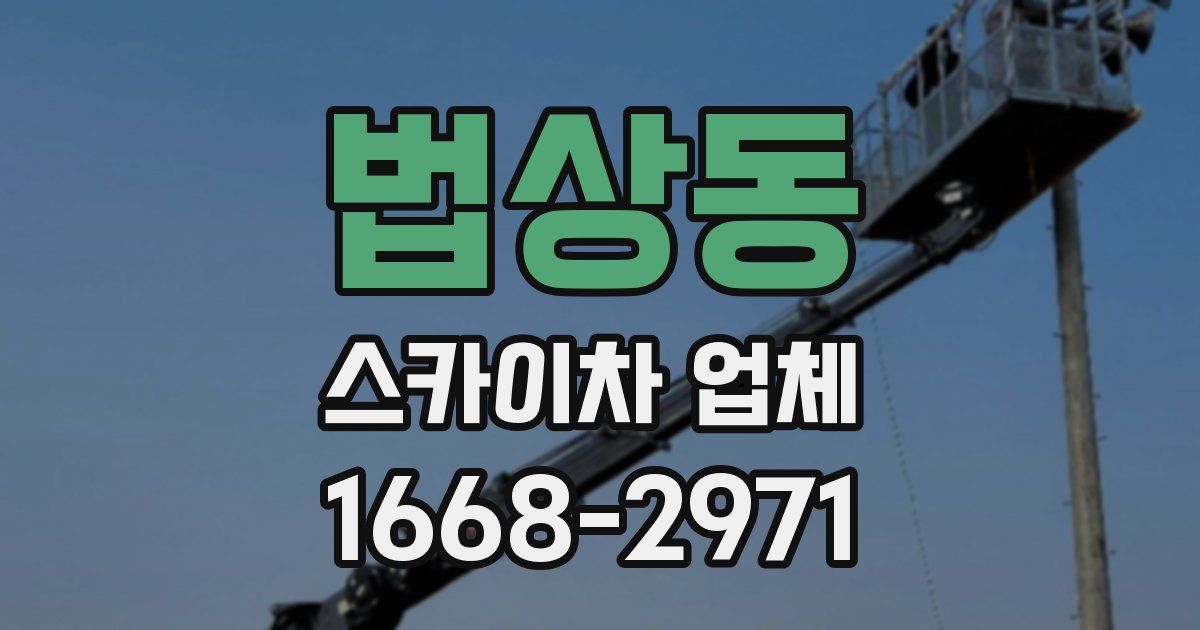 법상동 스카이차 업체