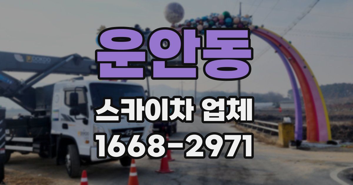 운안동 스카이차 업체