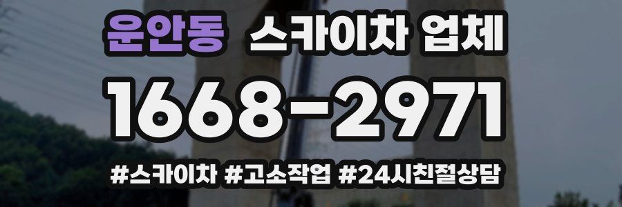 운안동 스카이차 업체
