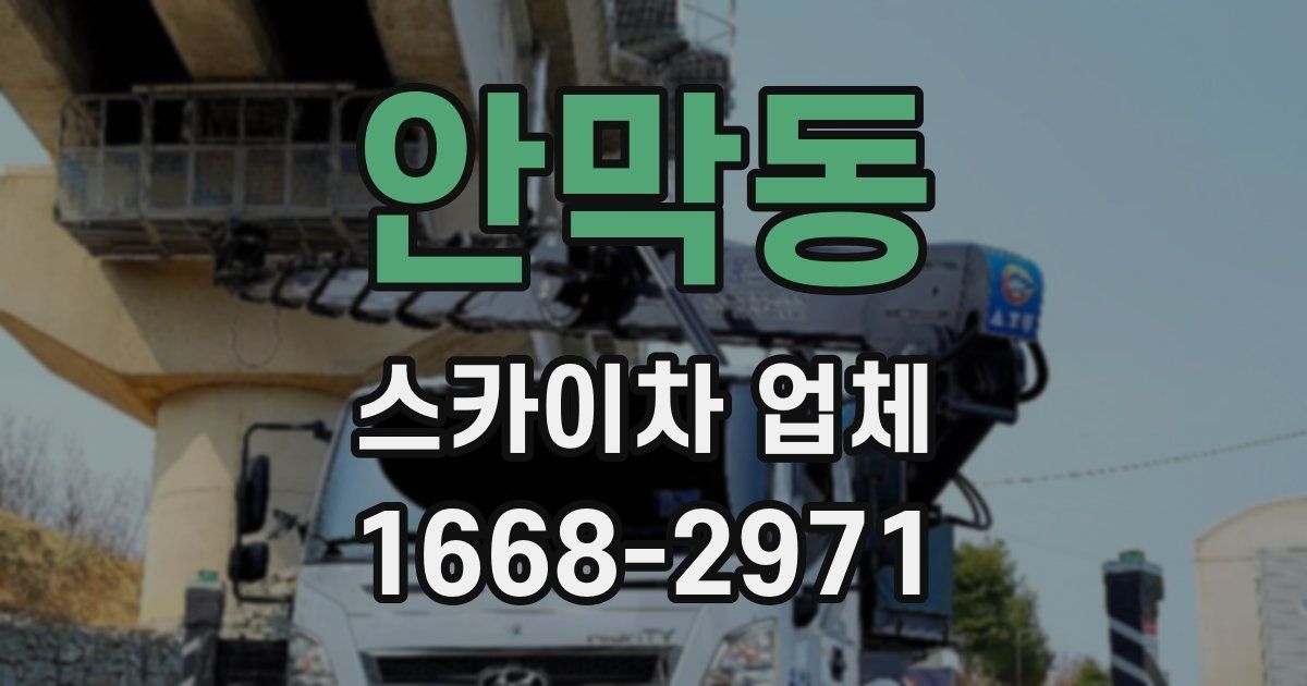 안막동 스카이차 업체