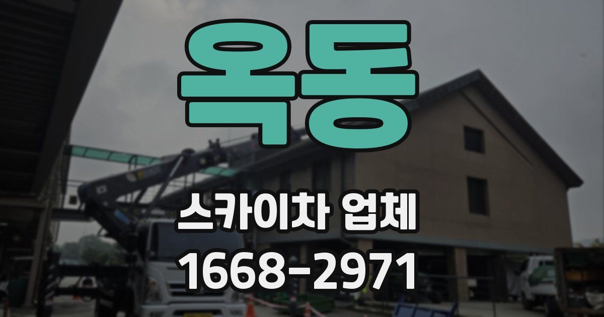 옥동 스카이차 업체
