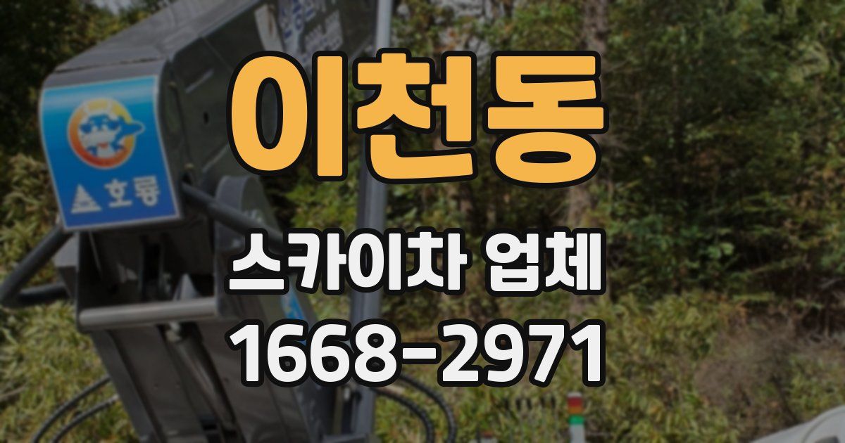 이천동 스카이차 업체