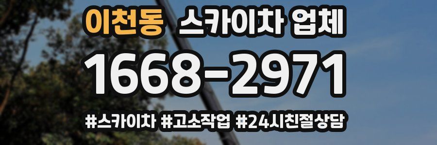 이천동 스카이차 업체