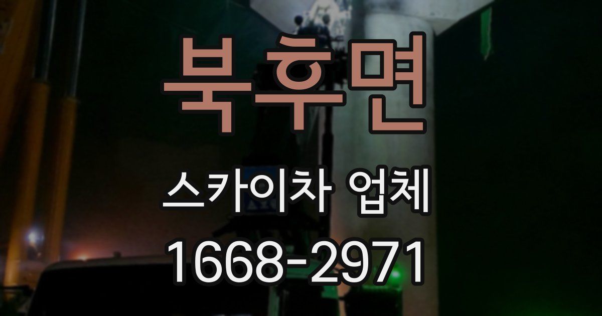 북후면 스카이차 업체