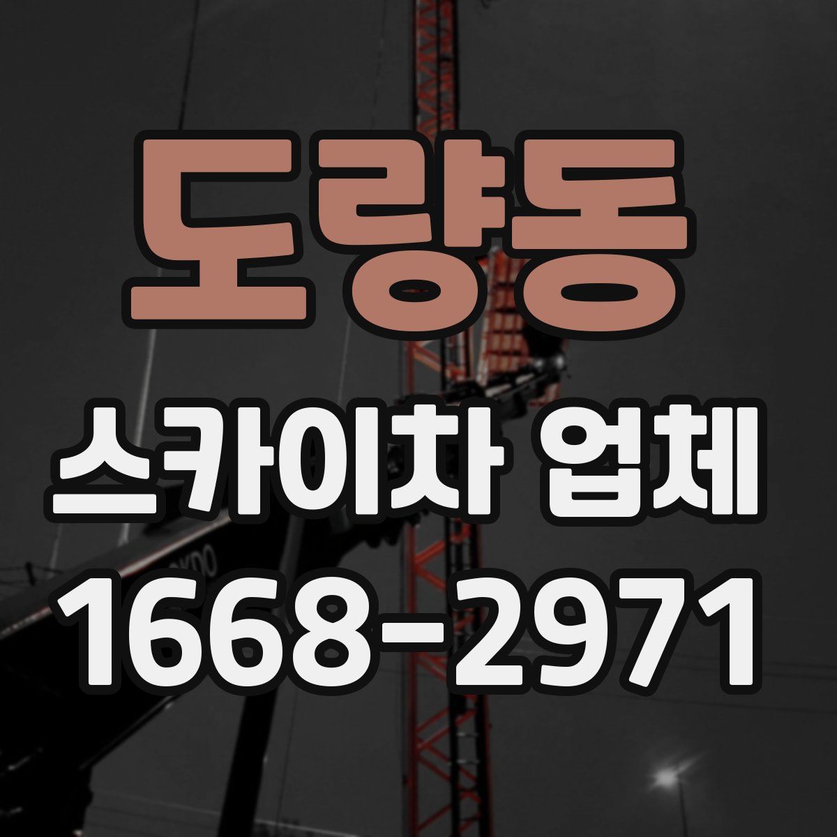 도량동 스카이차 업체