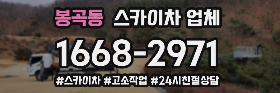봉곡동 스카이차 업체