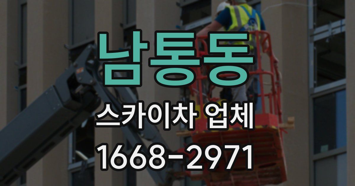 남통동 스카이차 업체