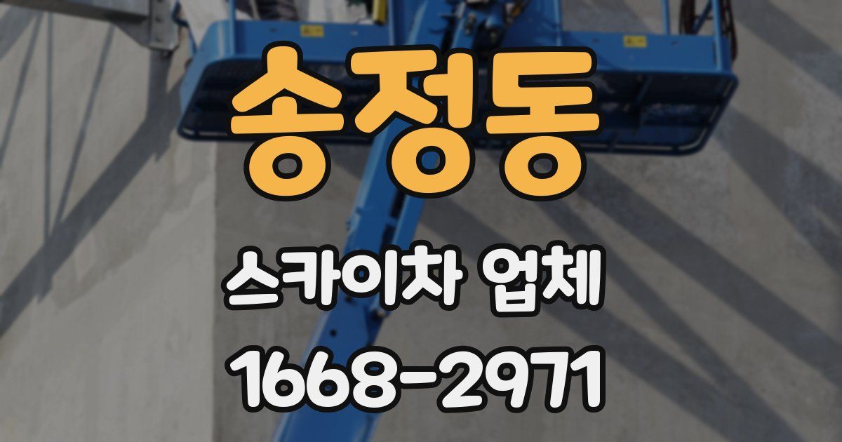 송정동 스카이차 업체
