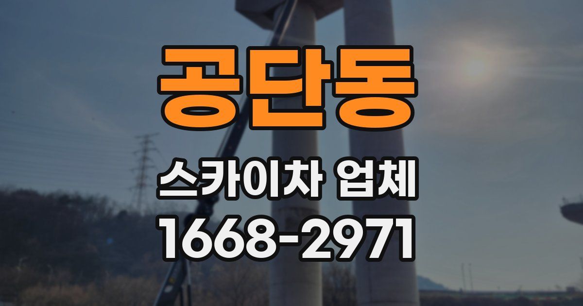 공단동 스카이차 업체