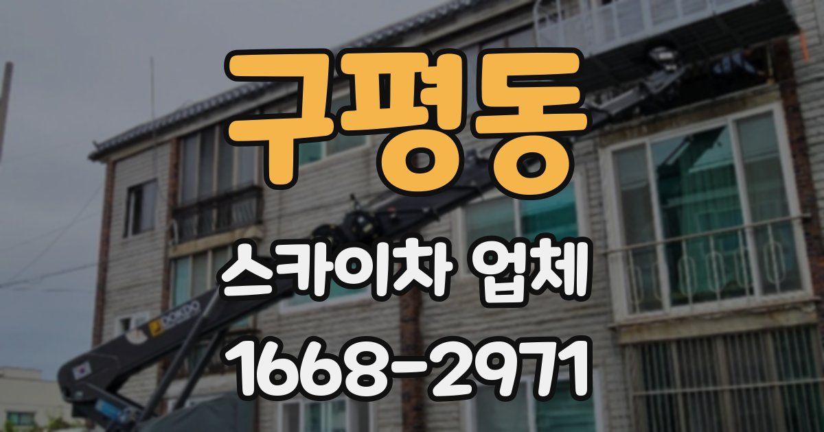 구평동 스카이차 업체