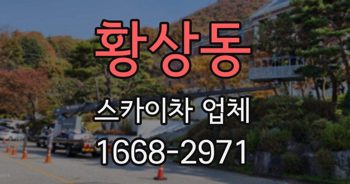황상동 스카이차 업체