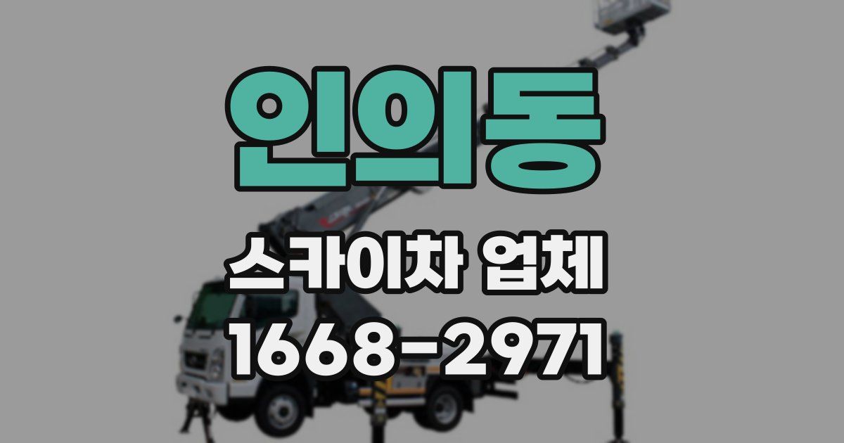 인의동 스카이차 업체