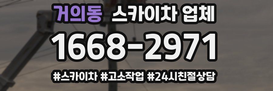 거의동 스카이차 업체