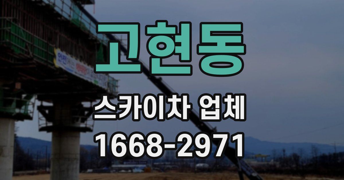 고현동 스카이차 업체