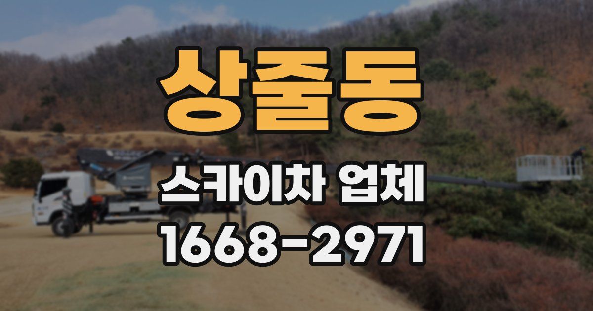 상줄동 스카이차 업체