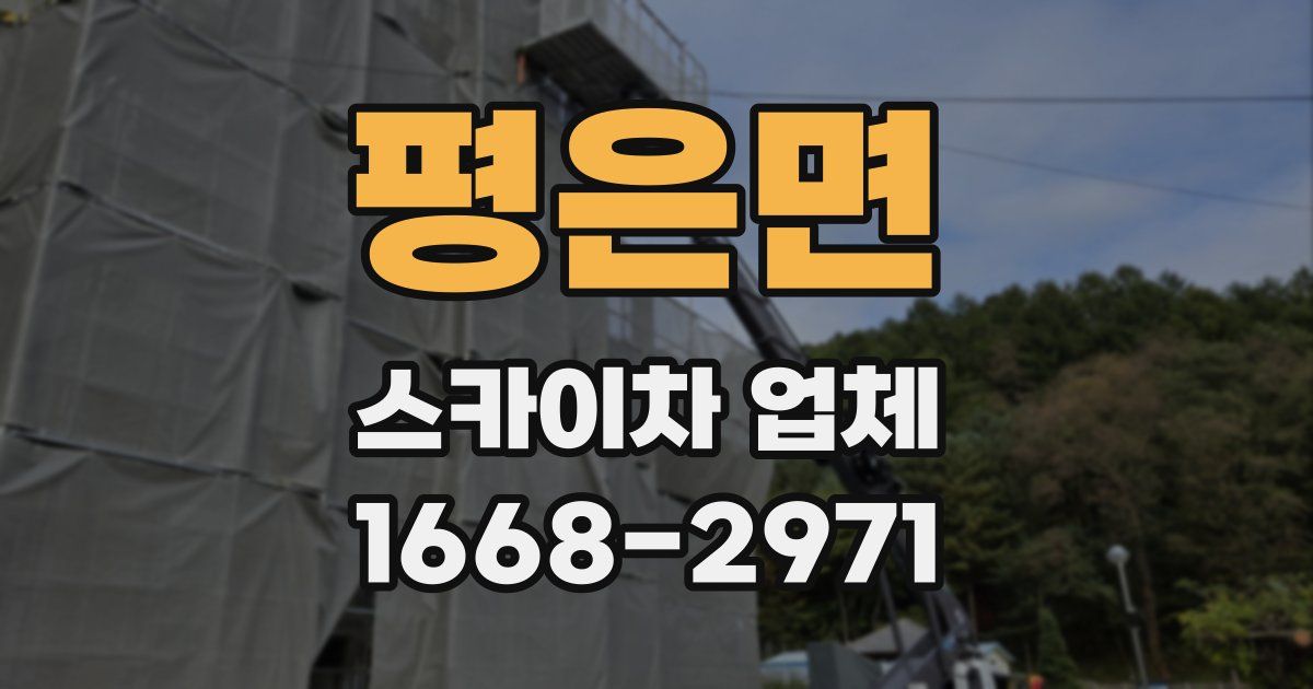 평은면 스카이차 업체
