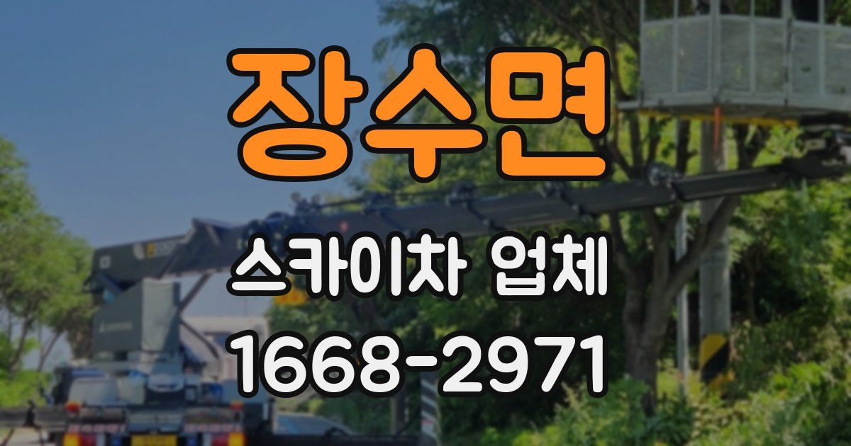 장수면 스카이차 업체